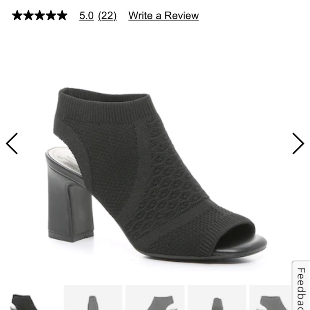 Black slip on heel